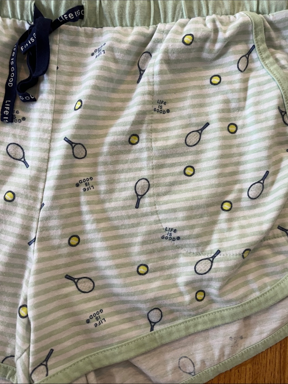 Life is Good Tennis or Pickleball Sleep Shorts Size L - Picture 3 of 5